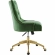 Regent Office Chair in Tufted Emerald Green Velvet & Gold