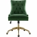 Regent Office Chair in Tufted Emerald Green Velvet & Gold