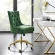 Regent Office Chair in Tufted Emerald Green Velvet & Gold