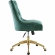 Regent Office Chair in Tufted Teal Velvet & Gold