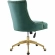 Regent Office Chair in Tufted Teal Velvet & Gold