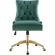 Regent Office Chair in Tufted Teal Velvet & Gold