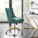 Regent Office Chair in Tufted Teal Velvet & Gold
