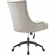 Regent Office Chair in Tufted Beige Fabric & Black