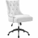 Regent Office Chair in Tufted White Fabric & Black