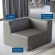 Mingle Right Arm Chair Sectional Sofa Unit in Gray Vegan Leather