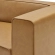 Mingle Right Arm Chair Sectional Sofa Unit in Tan Vegan Leather