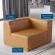 Mingle Right Arm Chair Sectional Sofa Unit in Tan Vegan Leather
