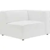 Mingle Right Arm Chair Sectional Sofa Unit in White Vegan Leather