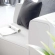 Mingle Right Arm Chair Sectional Sofa Unit in White Vegan Leather