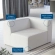 Mingle Right Arm Chair Sectional Sofa Unit in White Vegan Leather
