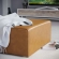 Mingle Ottoman in Tan Vegan Leather