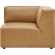 Mingle Corner Chair Sectional Sofa Unit in Tan Vegan Leather