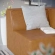Mingle Corner Chair Sectional Sofa Unit in Tan Vegan Leather