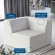 Mingle Corner Chair Sectional Sofa Unit in White Vegan Leather