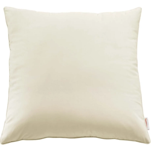 Enhance 24" Throw Pillow in Ivory Velvet