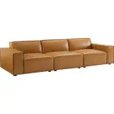 Restore 3 Piece Sofa in Tan Vegan Leather