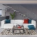 Mingle 3 Piece Sectional Sofa in White Vegan Leather