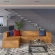 Mingle Sofa and Ottoman Set in Tan Vegan Leather