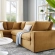 Commix Down Filled Overstuffed 5 Piece Sectional Sofa in Cognac Velvet