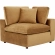 Commix Down Filled Overstuffed 5 Piece Sectional Sofa in Cognac Velvet