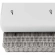 Conway Outdoor Ottoman in White Fabric & Gray Wicker Rattan
