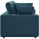 Commix Down Filled Overstuffed Loveseat in Azure Blue Fabric