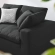 Commix Down Filled Overstuffed Loveseat in Black Fabric