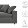 Commix Down Filled Overstuffed Loveseat in Gray Fabric