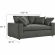 Commix Down Filled Overstuffed Loveseat in Gray Fabric