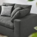 Commix Down Filled Overstuffed Loveseat in Gray Fabric