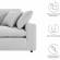 Commix Down Filled Overstuffed Loveseat in Light Gray Fabric