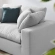 Commix Down Filled Overstuffed Loveseat in Light Gray Fabric