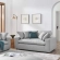 Commix Down Filled Overstuffed Loveseat in Light Gray Fabric
