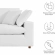 Commix Down Filled Overstuffed Loveseat in Pure White Fabric