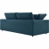 Commix Down Filled Overstuffed Sofa in Azure Blue Fabric