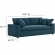 Commix Down Filled Overstuffed Sofa in Azure Blue Fabric
