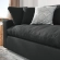 Commix Down Filled Overstuffed Sofa in Black Fabric