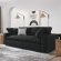 Commix Down Filled Overstuffed Sofa in Black Fabric