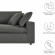 Commix Down Filled Overstuffed Sofa in Gray Fabric