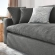 Commix Down Filled Overstuffed Sofa in Gray Fabric