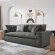 Commix Down Filled Overstuffed Sofa in Gray Fabric