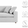 Commix Down Filled Overstuffed Sofa in Light Gray Fabric