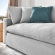 Commix Down Filled Overstuffed Sofa in Light Gray Fabric