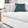 Commix Down Filled Overstuffed Sofa in Pure White Fabric