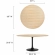Lippa 60" Dining Table in Natural Wood Finish & Black Metal