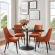 Lippa 60" Oval Dining Table in Black Faux Marble & Metal