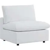 Commix Outdoor Armless Chair in White Sunbrella&reg;