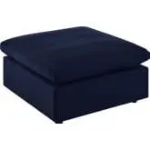 Commix Outdoor Ottoman in Navy Blue Sunbrella&reg;