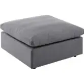 Commix Outdoor Ottoman in Gray Sunbrella&reg;